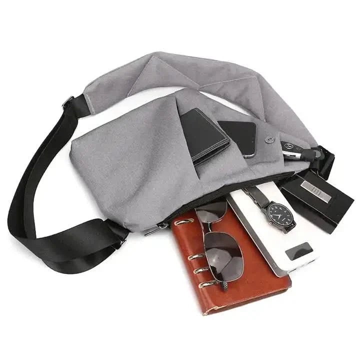 Anti-Theft Sling Bag with Hidden Zippers
