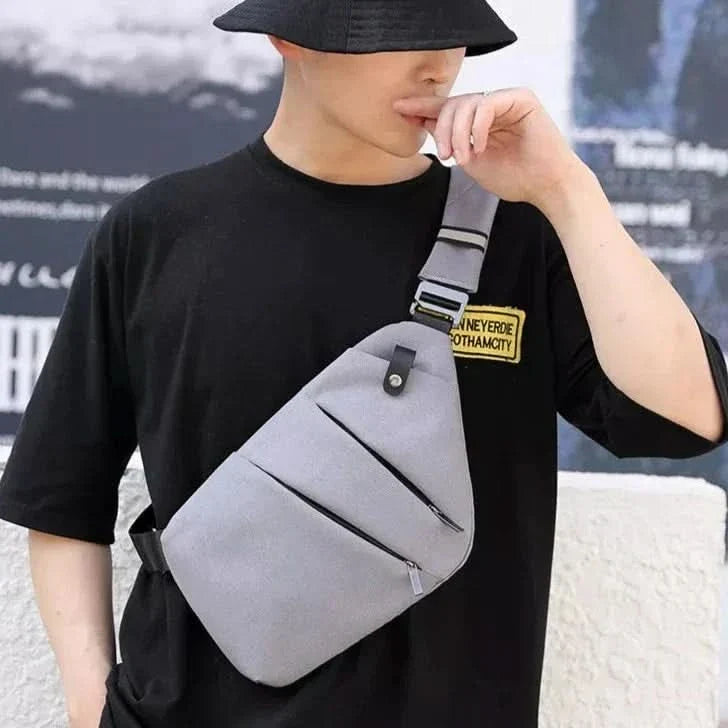 Anti-Theft Sling Bag with Hidden Zippers