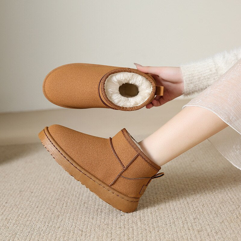 Autumn Winter Lined Ankle Boots