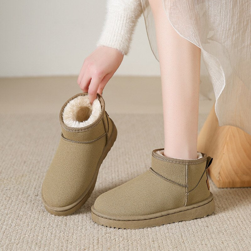 Autumn Winter Lined Ankle Boots