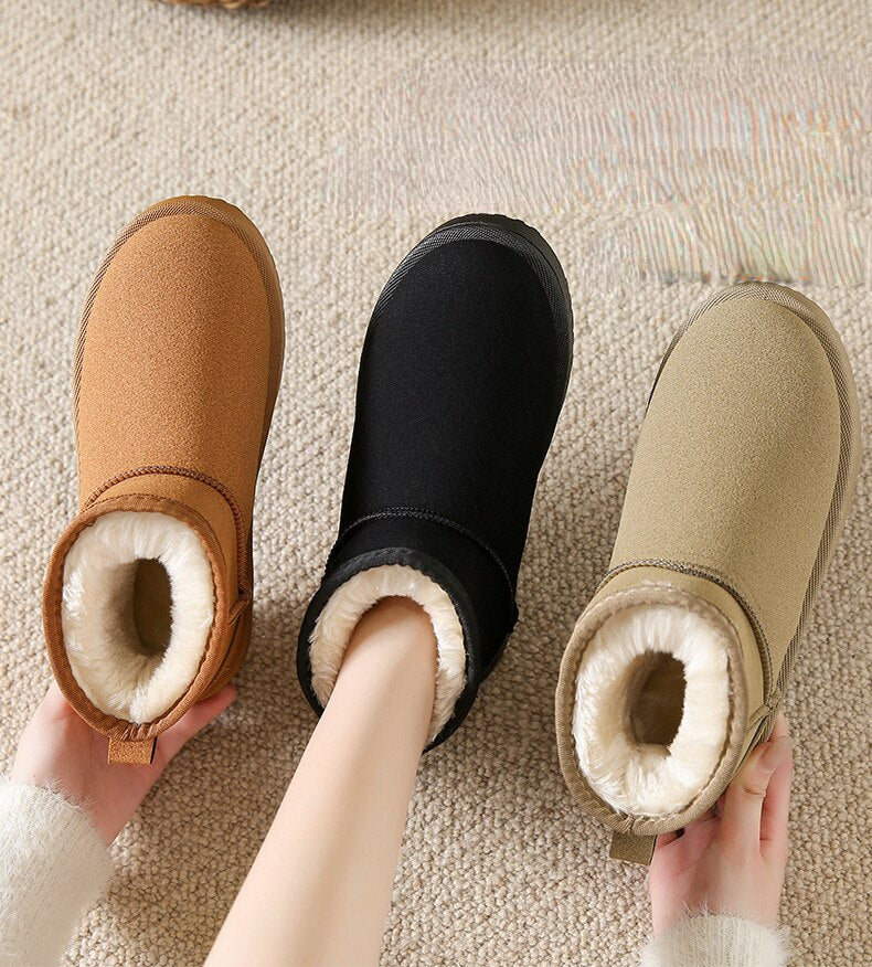 Autumn Winter Lined Ankle Boots