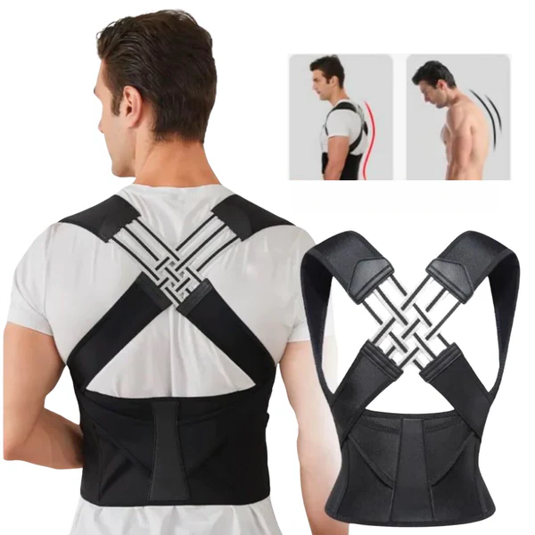 Back Posture Corrector for Healthy Back and Neck with Elastic Straps – Comfortable and Discreet