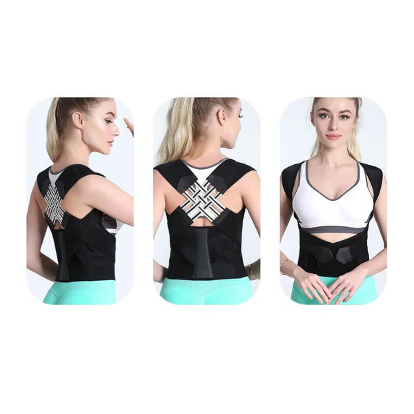 Back Posture Corrector for Healthy Back and Neck with Elastic Straps – Comfortable and Discreet