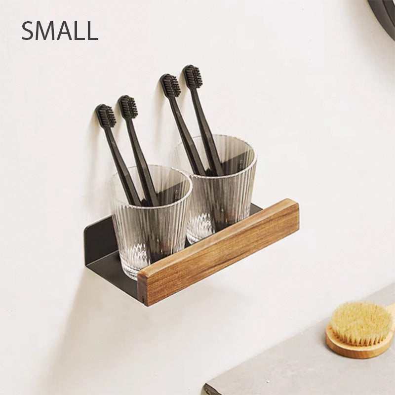 Bathroom Shelves for Modern Storage in a Warm, Minimalist Design