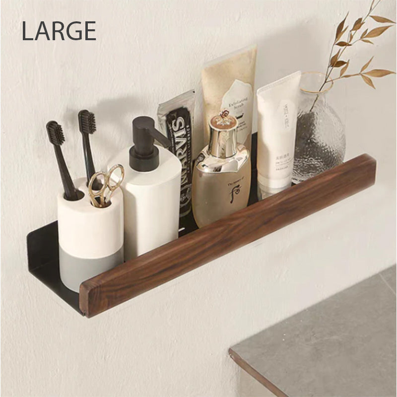 Bathroom Shelves for Modern Storage in a Warm, Minimalist Design