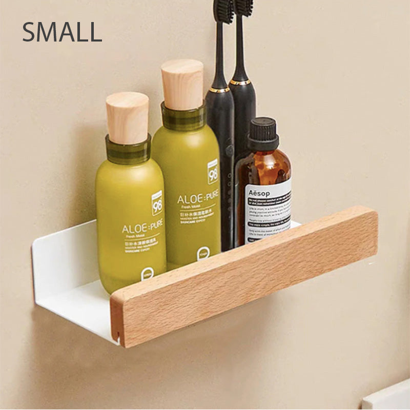 Bathroom Shelves for Modern Storage in a Warm, Minimalist Design