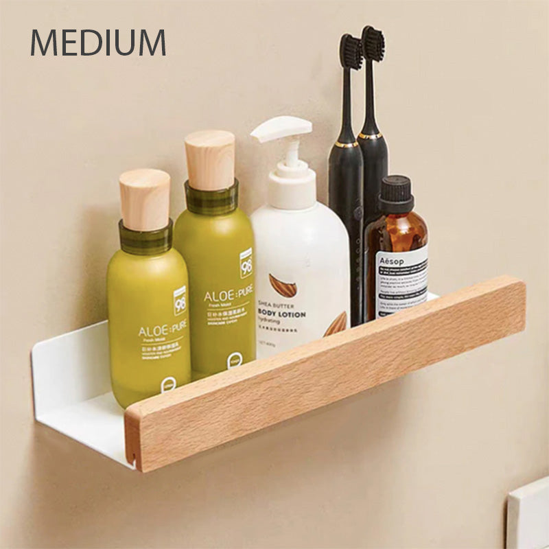 Bathroom Shelves for Modern Storage in a Warm, Minimalist Design