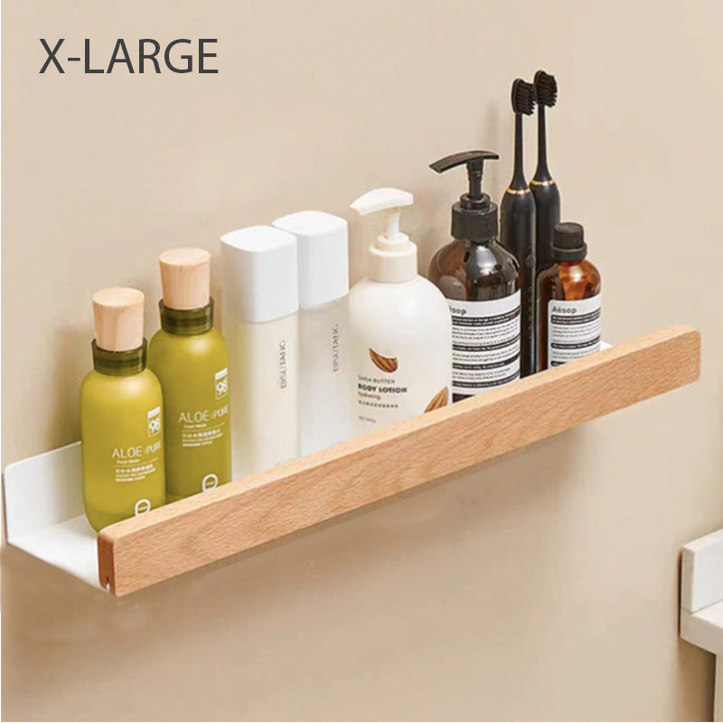 Bathroom Shelves for Modern Storage in a Warm, Minimalist Design