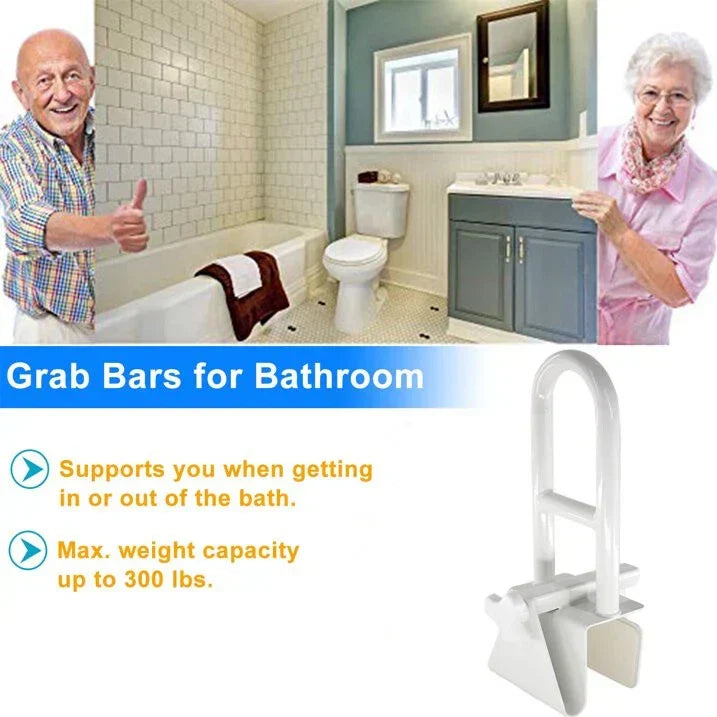 Bathtub Safety Grab Bar for Seniors & Mobility Support – No-Drill Secure Bathroom Handle