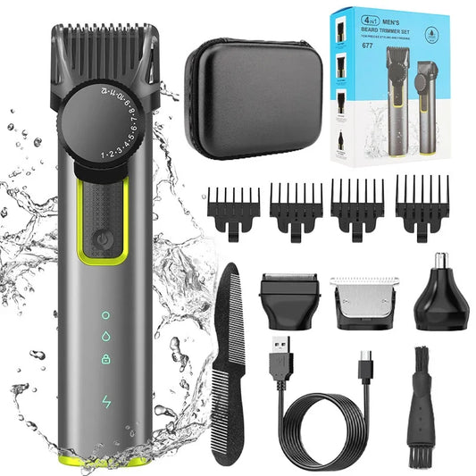 Beard Trimmer and Cordless Hair Clipper Set