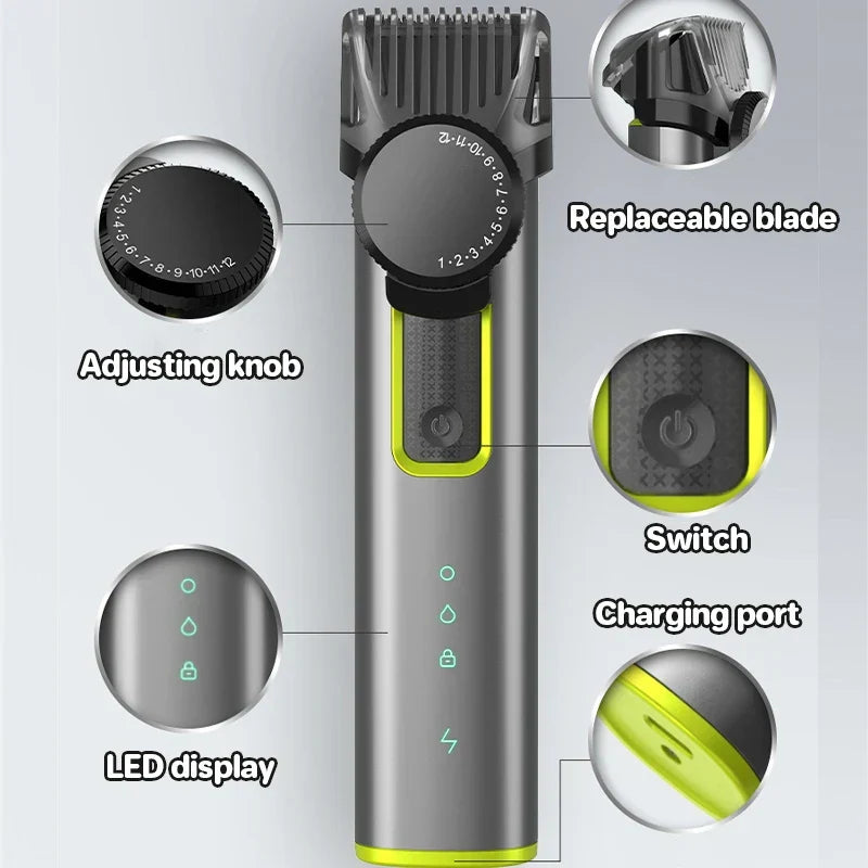 Beard Trimmer and Cordless Hair Clipper Set