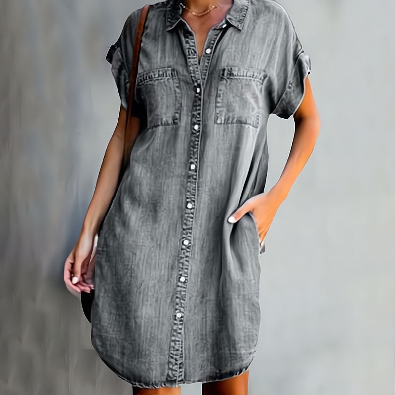 Blue Shirt Dress - Casual Style & Lightweight Comfort