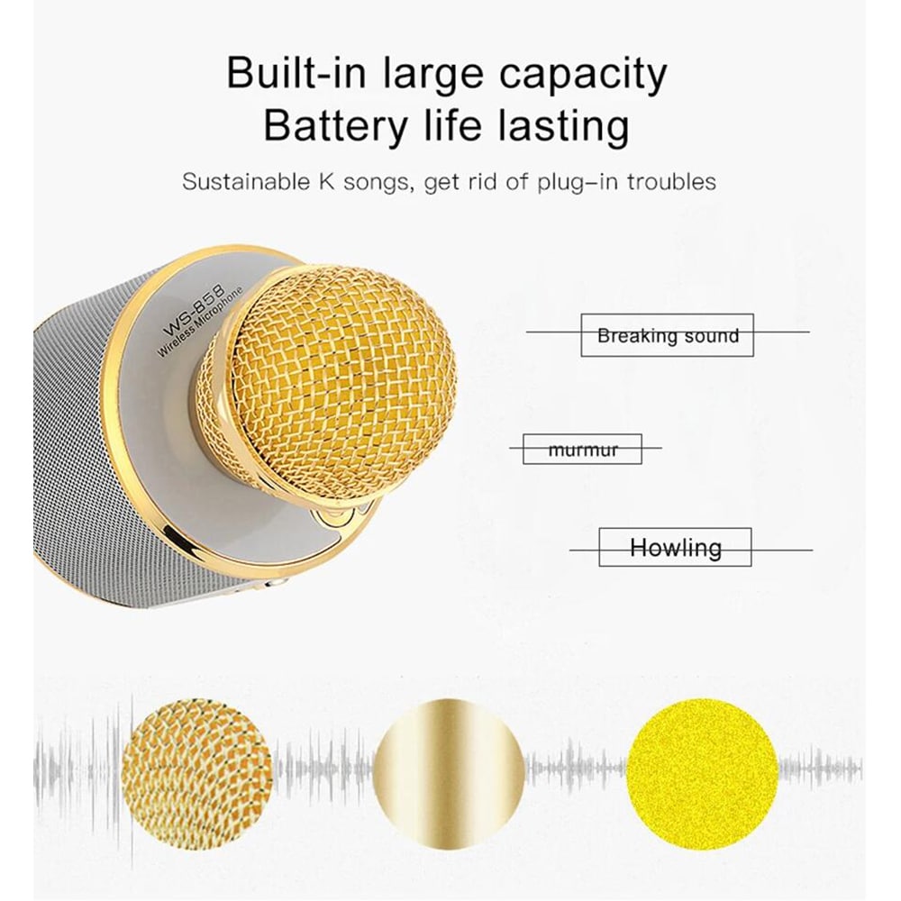 Bluetooth Karaoke Microphone with Speaker