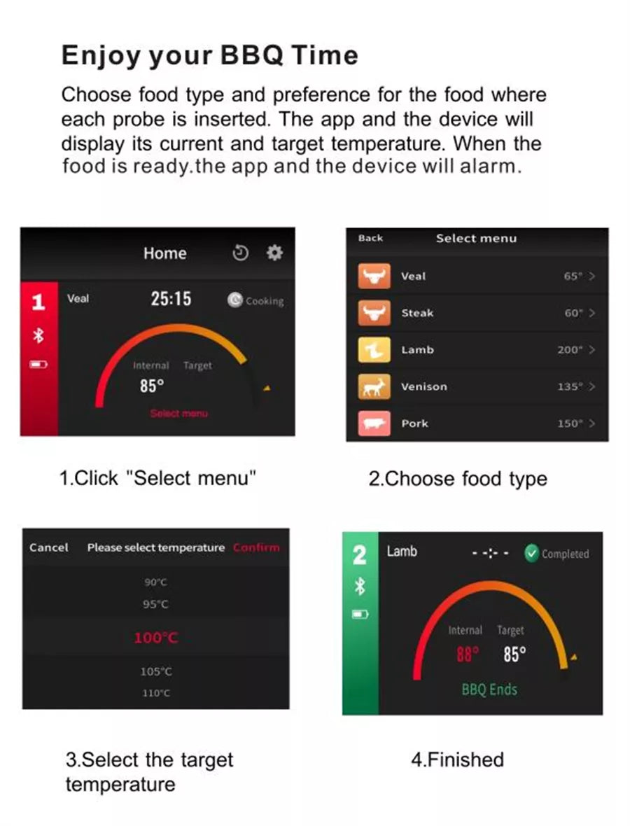 Bluetooth Meat Thermometer – Precise Wireless Cooking