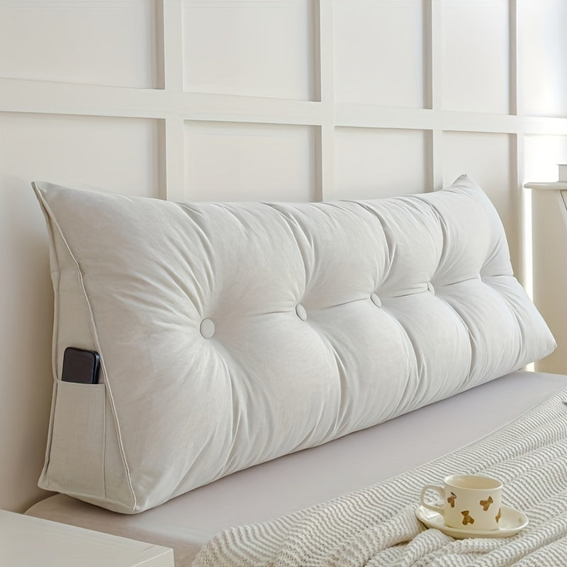 Breathable Linen Triangular Wedge Cushion - Backrest Pillow for Bed and Sofa