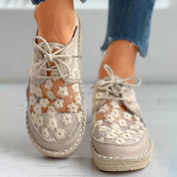 Breathable Orthopedic Shoes with Autumn Pattern