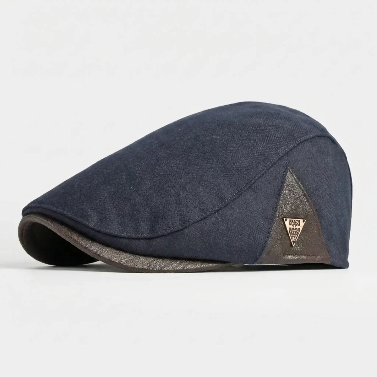 British-Style Herringbone Flat Cap
