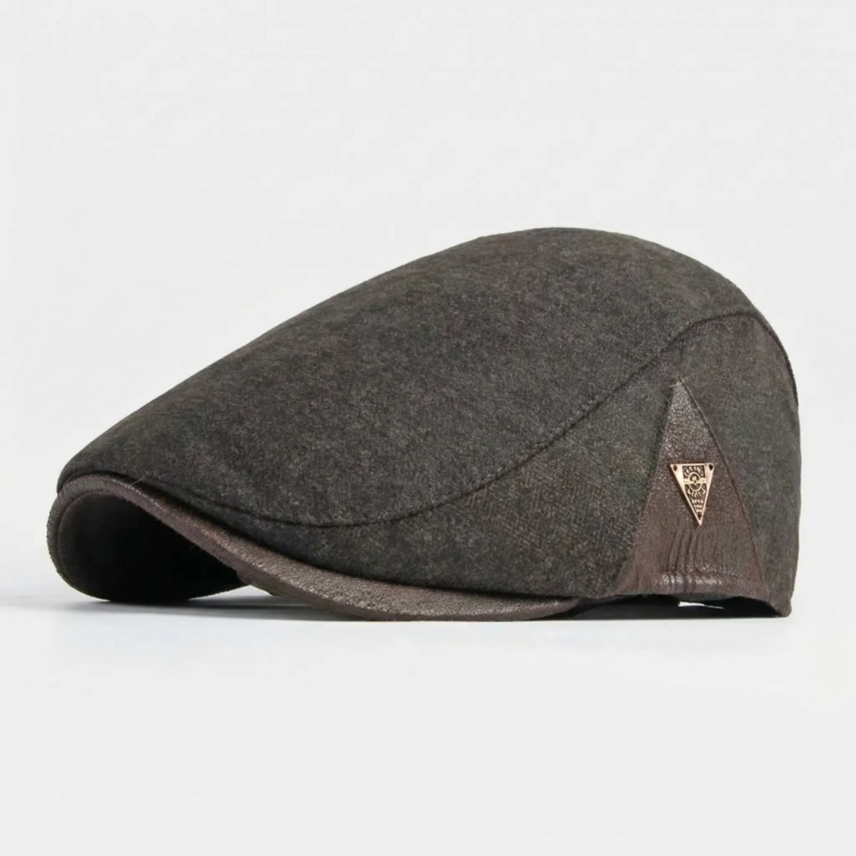 British-Style Herringbone Flat Cap