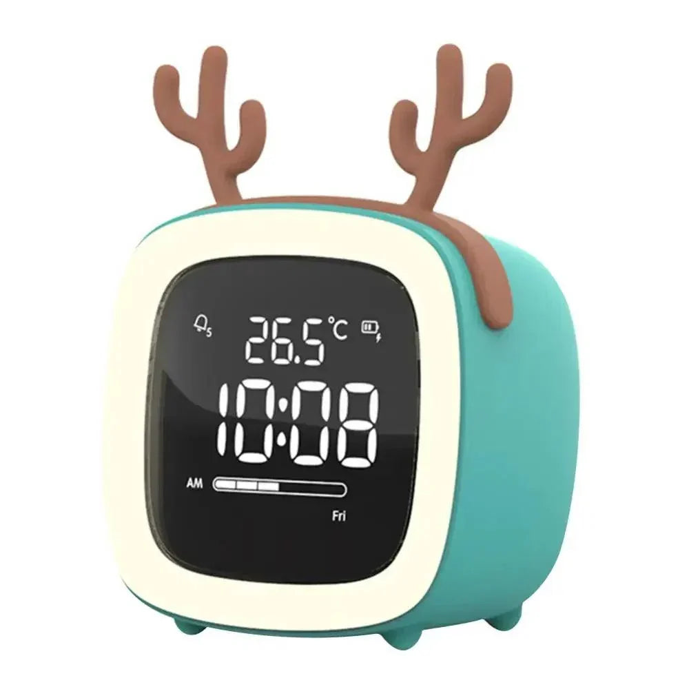 Bunny Alarm Clock with LED Digital Display and Night Light