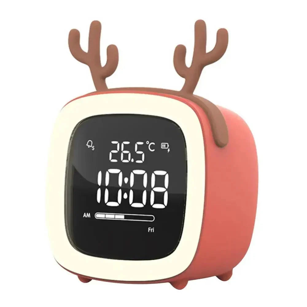 Bunny Alarm Clock with LED Digital Display and Night Light