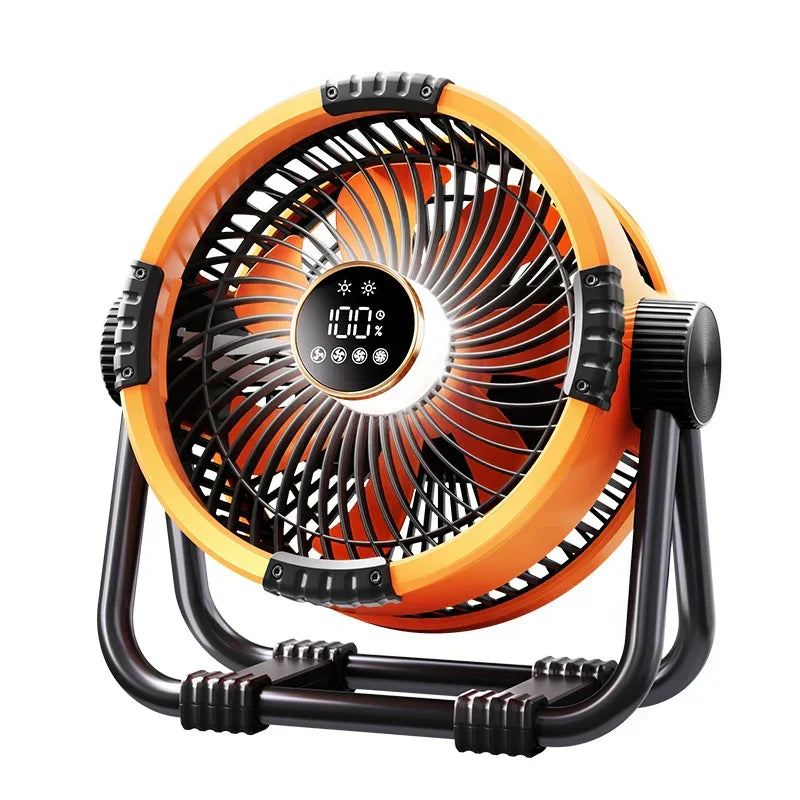 Camping Fan with 20,000mAh Battery, LED Light & Remote Control