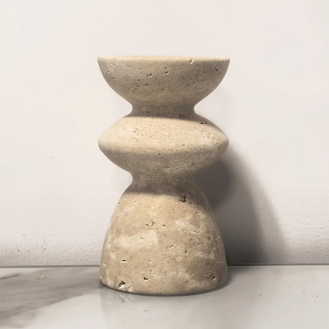 Candle Holder Set - Luxury Natural Stone Candlesticks