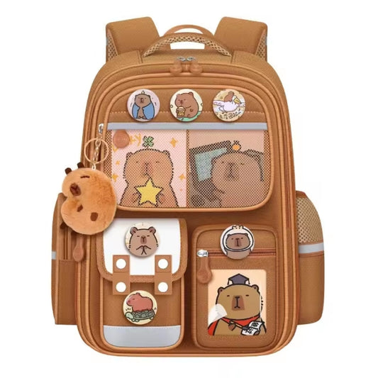 Capybara Waterproof Large-Capacity School Backpack