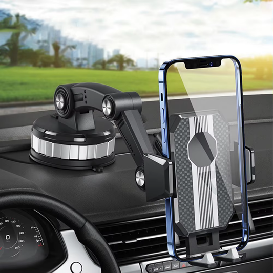 Car Phone Mount with Strong Suction Cup, 360° Rotation and One-Handed Operation