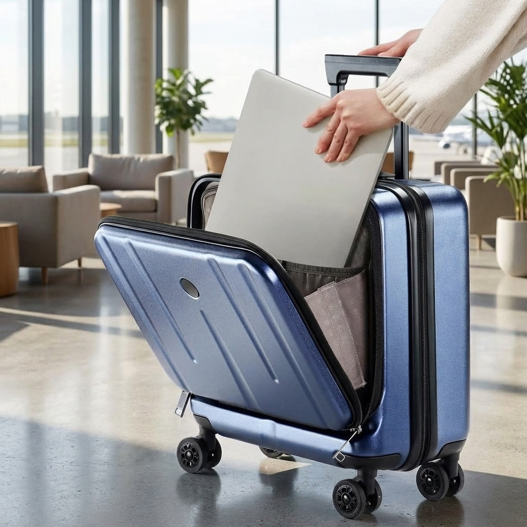 Carry-On Suitcase with Laptop Compartment