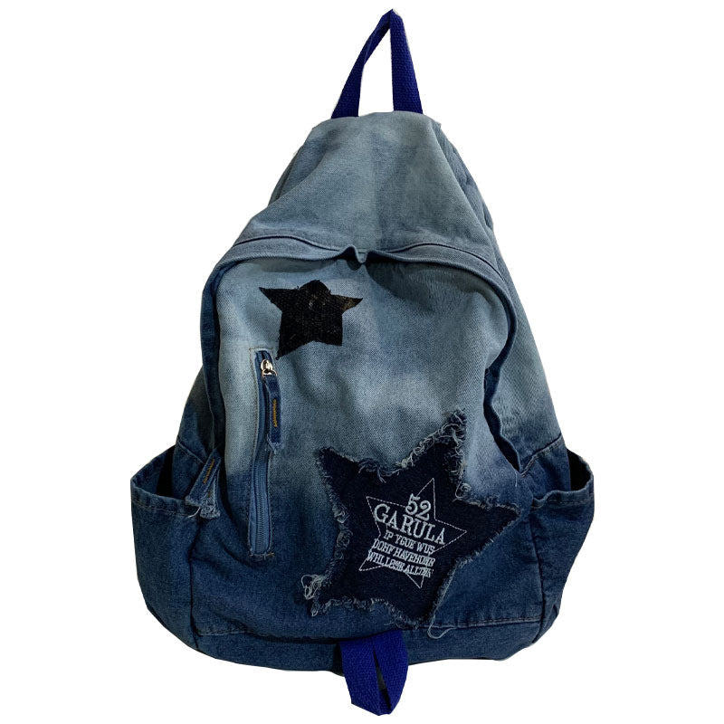Casual Star Appliqué School Backpack