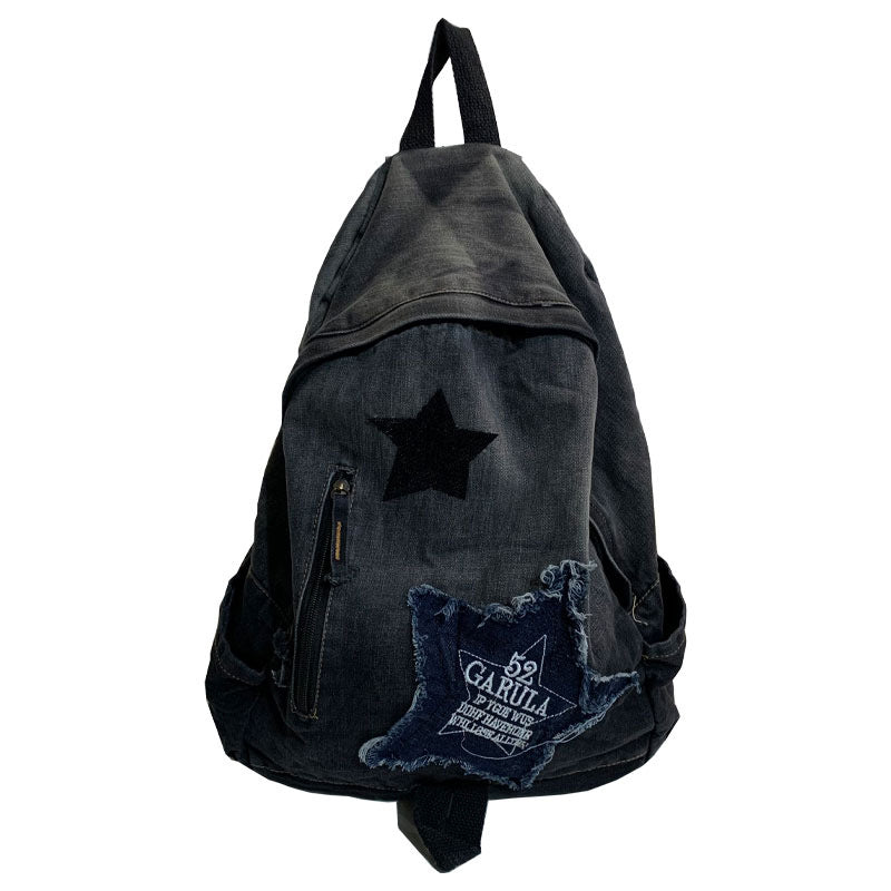Casual Star Appliqué School Backpack
