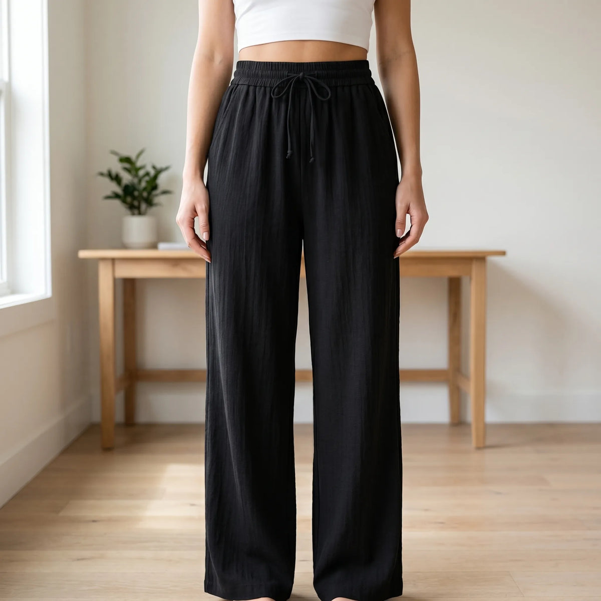 Casual Wide-Leg Pants