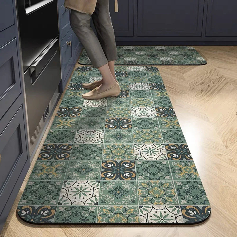 Cement Tile Kitchen Mat