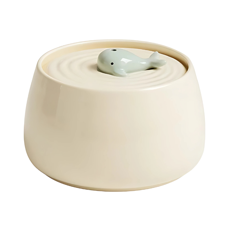 Ceramic Pet Bowl with Quiet Filtration System