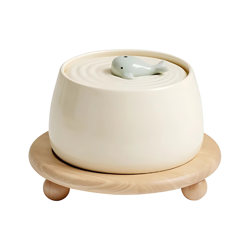 Ceramic Pet Bowl with Quiet Filtration System