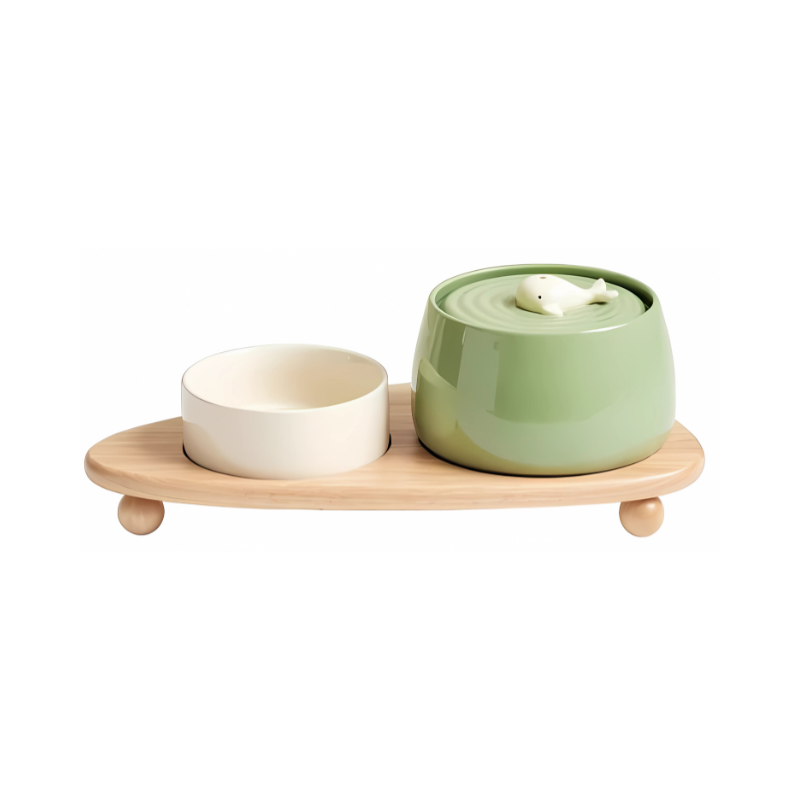 Ceramic Pet Bowl with Quiet Filtration System