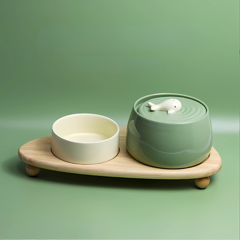 Ceramic Pet Bowl with Quiet Filtration System