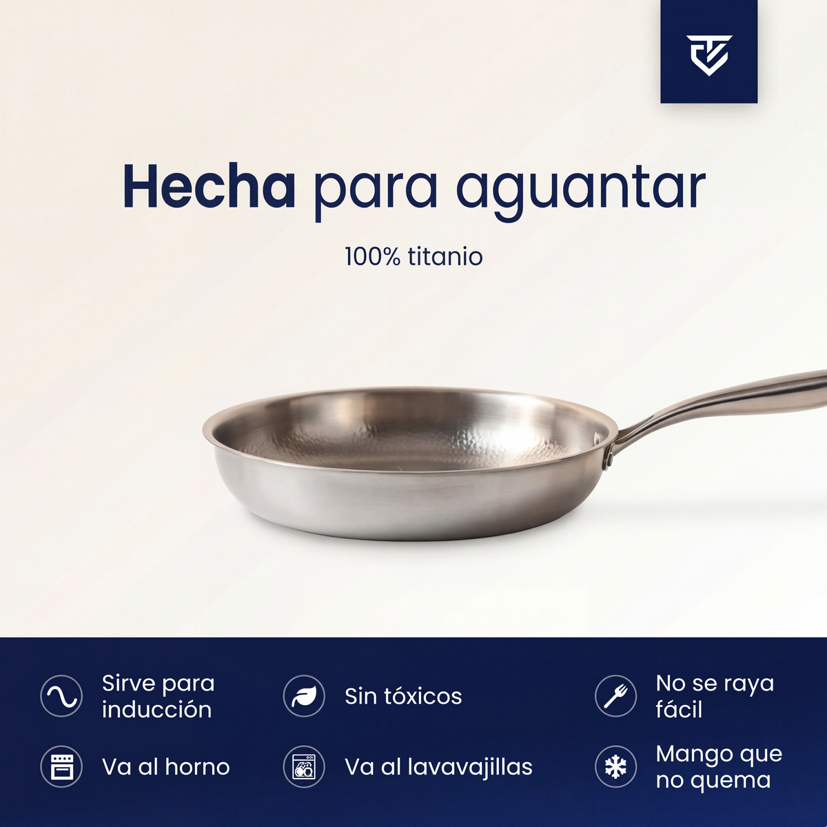 Chemical-Free Natural Non-Stick Titanium Frying Pan