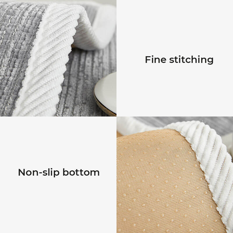 Chenille Striped Anti-Scratch Couch Cover for Living Room