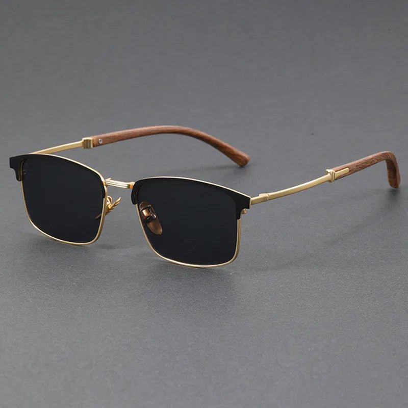 Classic Half-Frame Polarized Browline Sunglasses UV400