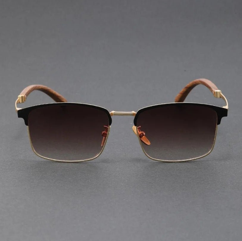 Classic Half-Frame Polarized Browline Sunglasses UV400