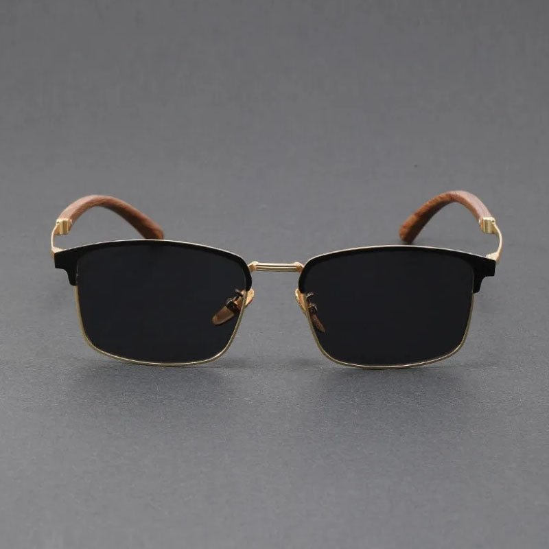 Classic Half-Frame Polarized Browline Sunglasses UV400