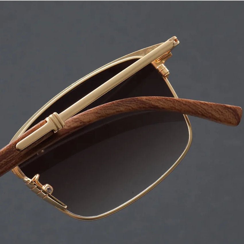 Classic Half-Frame Polarized Browline Sunglasses UV400