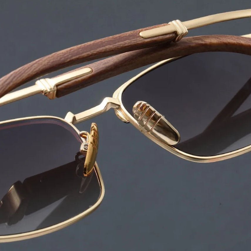 Classic Half-Frame Polarized Browline Sunglasses UV400