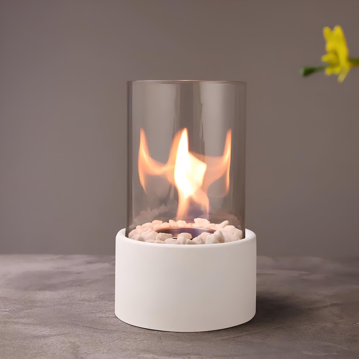 Classic Oil Lamp with Open Flame