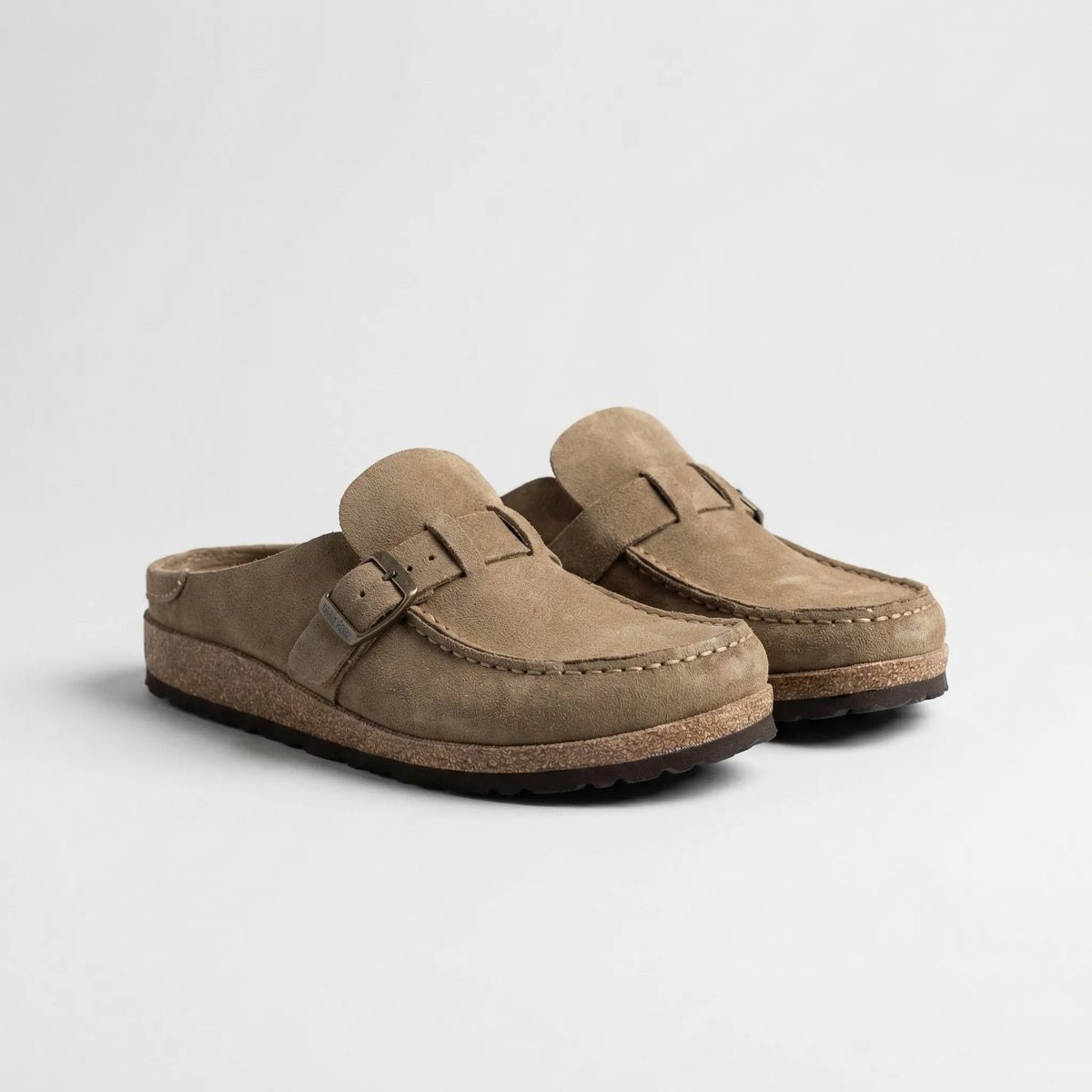 Classic Slip-On Loafers with Buckle Detail