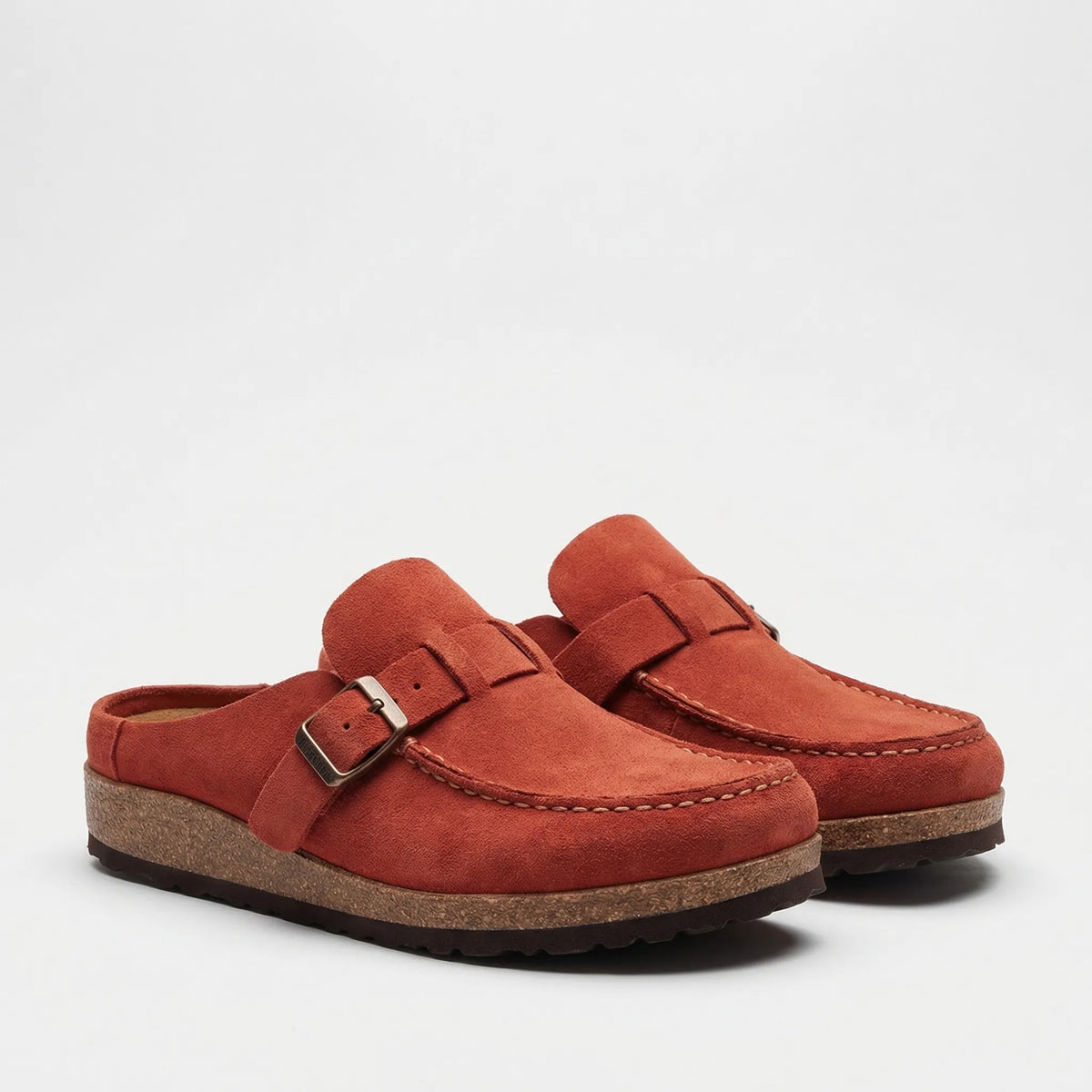 Classic Slip-On Loafers with Buckle Detail