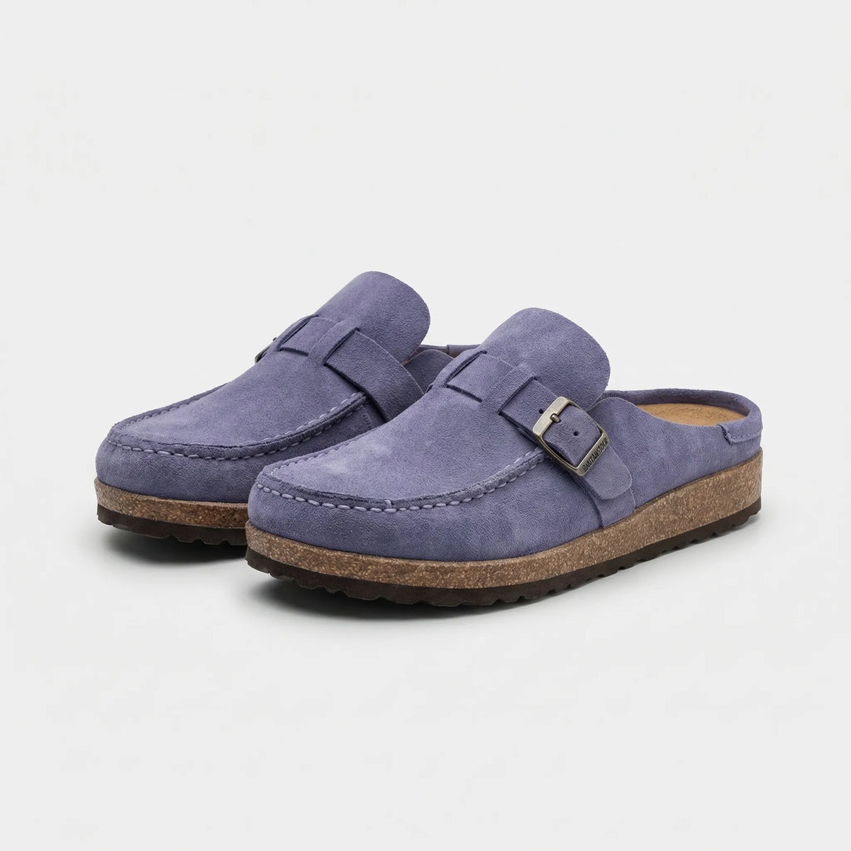 Classic Slip-On Loafers with Buckle Detail