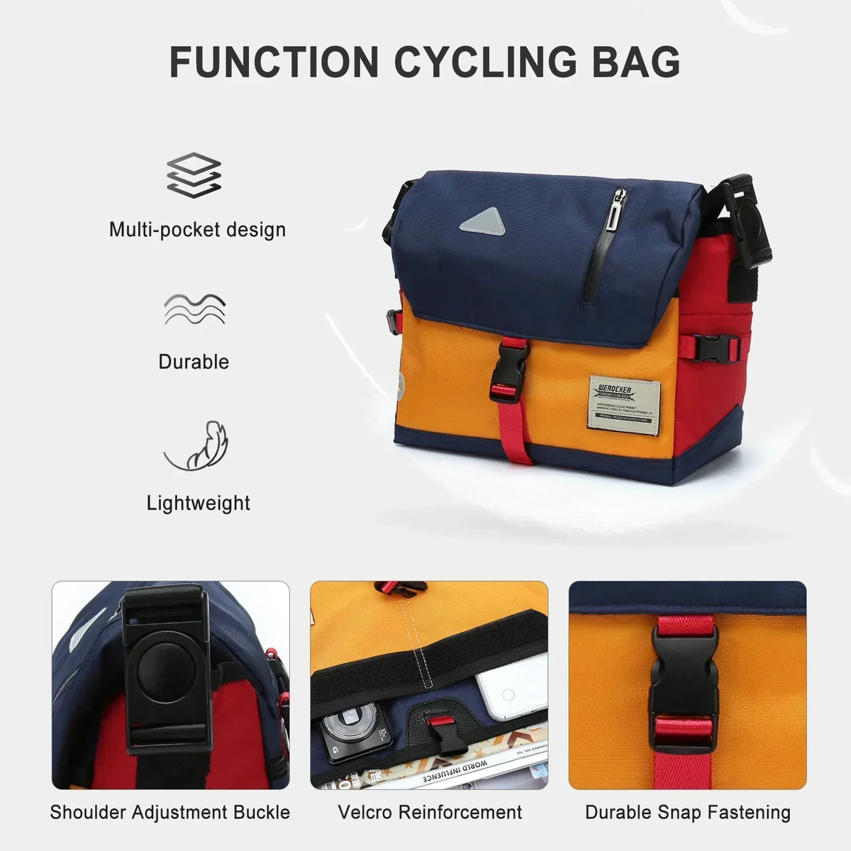 Classic Water-Resistant Crossbody Messenger Travel Bag