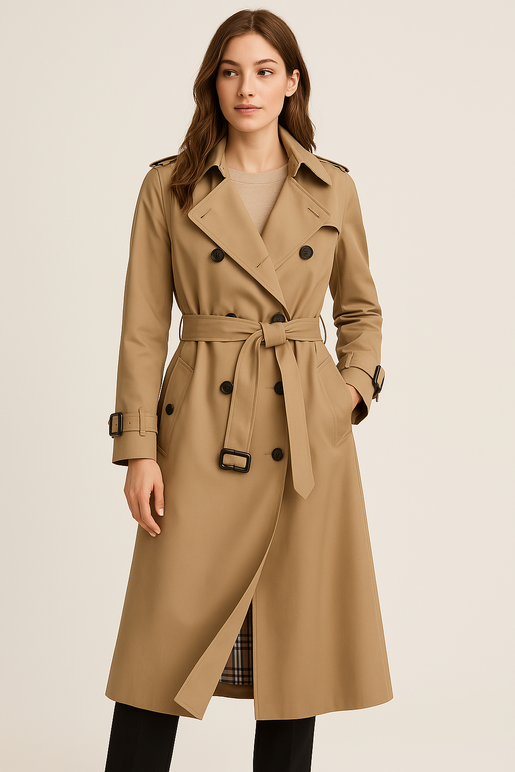 Classic Women's Trench Coat – Timeless Design & Elegant Fit